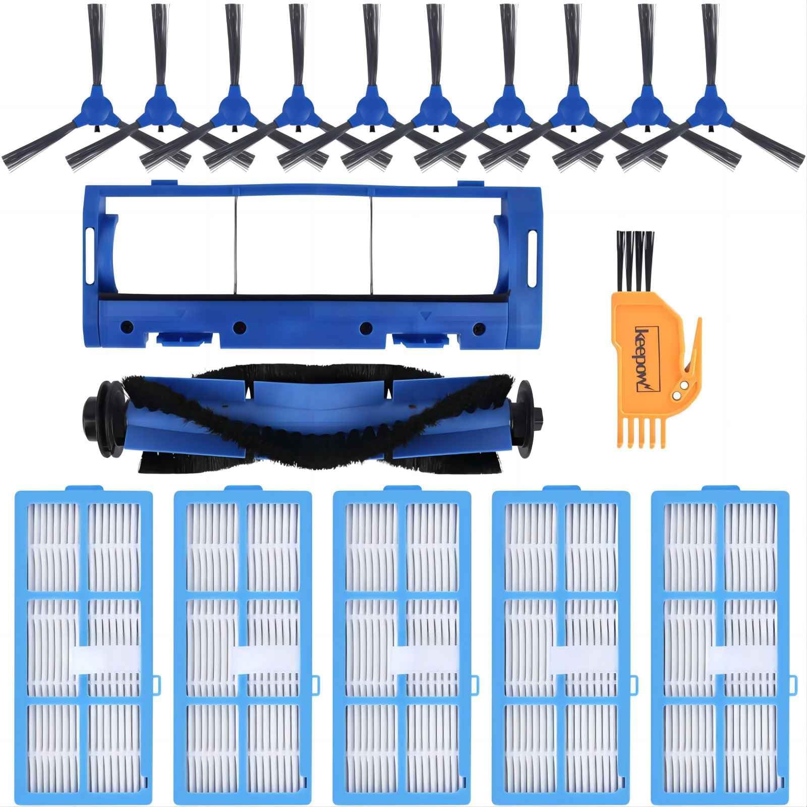 KEEPOW 18 Pack Replacement Parts Accessories Compatible with Coredy R750, R550(R500+),R3500, Bagotte BG600, Goovi D380 D382, Kyvol E20, E30, E31 Robot Vacuum Cleaner