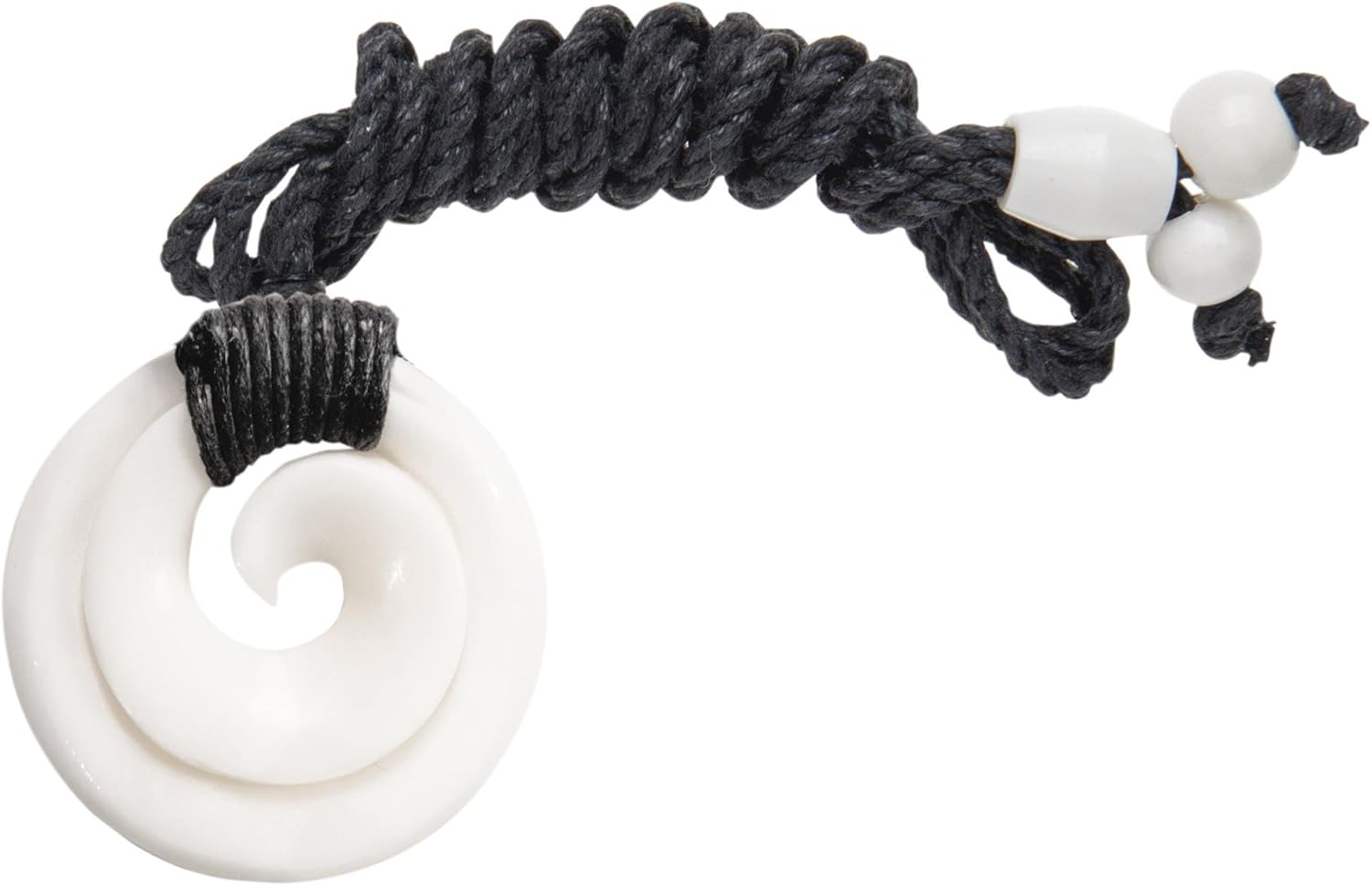 81stgeneration Hand-Carved Bone Koru Spiral Pendant Necklace - Adjustable Cord Necklace for Men - Women's Maori-Style Amulet - Tribal Handmade Statement Surfer Jewelry - Spiritual Gift - Image 2