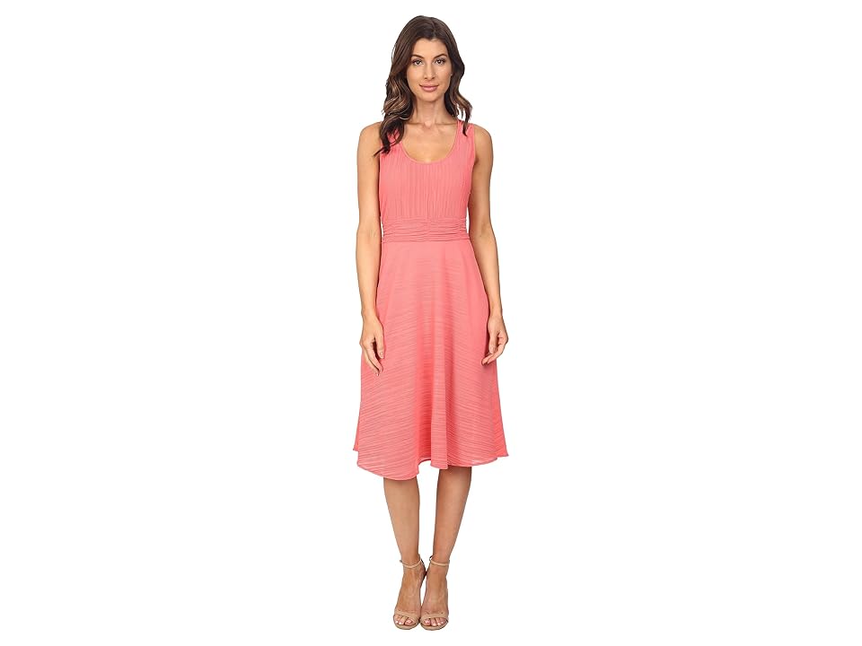 

Adrianna Papell Scoop Neck Handkerchief Dress (Light Coral) Women's Dress