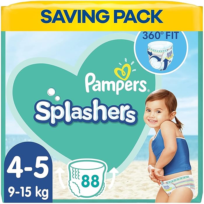 Buy Pampers Baby Nappies Size 4 (915 kg / 2033 lbs), Splashers Swim Pants, 88 Nappies, SAVING