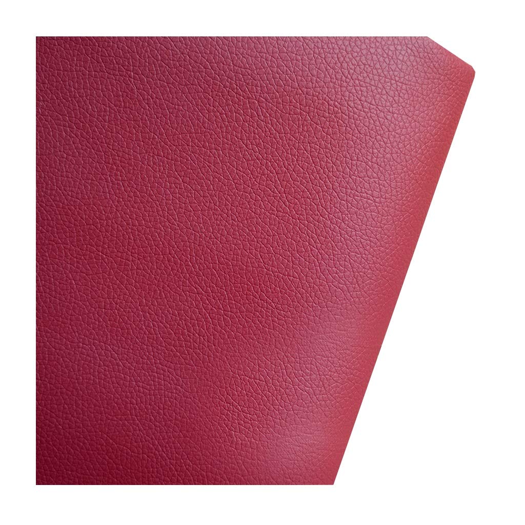 Generic Pu Leder, Kunstleder Wasserdicht Pu Kunstleder Stoff Ledertuch Verwendet, Um Leder Ohrringe, Nähen Und Verschiedene Diy Und Nähen Sofa Auto Sitzbezüge Zuhen/Rose Rot 300Cm/W1,4M