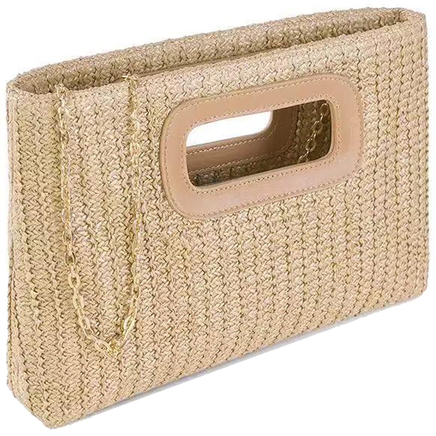 O-TBOST Straw Clutch Purses for Women Fashion Handbag Woven Crossbody Bag for Summer Beach