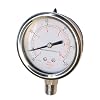 HFS(R) -30 inHg-0 PSI Vacuum Pressure Gauge Glycerin Liquid Filled, 2.5 Dial Size, 1/4 NPT Lower Mount, Stainless Steel Case, PSI and Bar Dual Scale