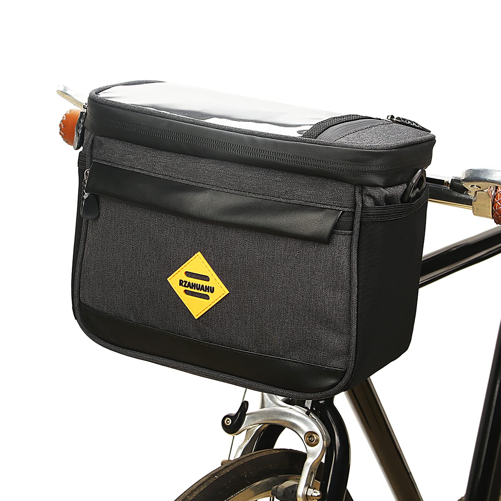 HUIOP Sac Isotherme De Vélo Pour Vélo, Sac De Guidon Résistant À L'eau, Panier De Vélo Avec Support De Téléphone, Sacoche De Guidon