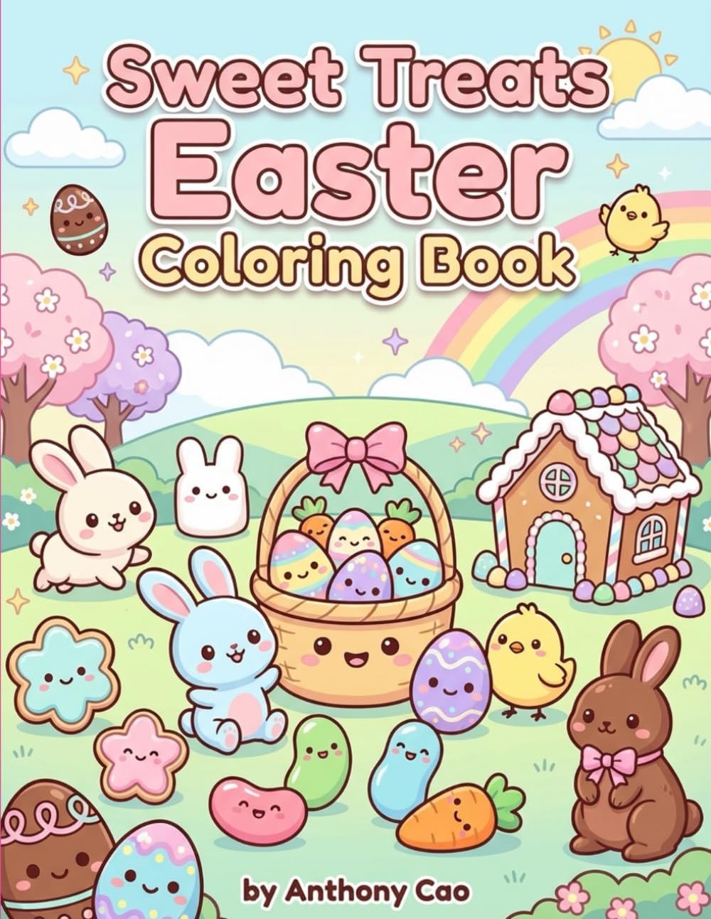 Sweet Treats Easter Coloring Book for Kids: Adorable Easter Eggs, Cute Bunnies & Delicious Candy Designs for Relaxing Spring Fun