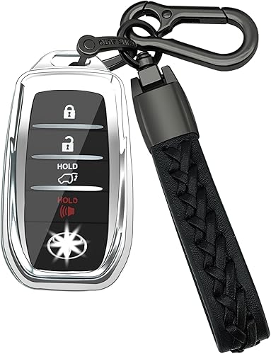 Funda para llavero Toyota, funda con cadena, TPU de protección de 360 grados compatible con Venza 2021-2022, RAV4 Prime, Sienna, Land Cruiser,