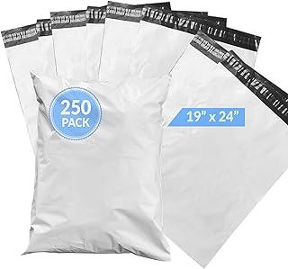 Reli. Poly Mailers 19x24 | 250 Pcs Bulk | Large Poly Mailers/Shipping Bags | Plastic Mailing Bags/Poly Bags for Shipping | Non-Padded Polymailers, Self Sealing Mailing Bags, Bulk (White)