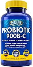 Nutrition Essentials Probiotics for Women and Men - with Lactase Enzyme and Prebiotic Fiber for Digestive Health - 80 Percent + More Potent Supplement for Gut Health Support - Vegan Formula
