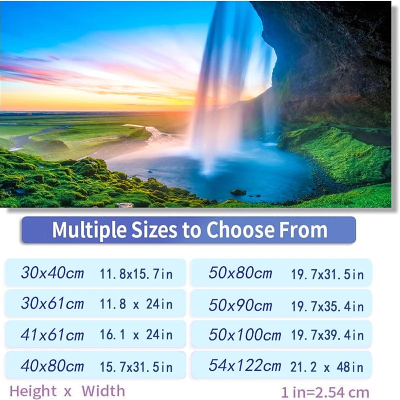 Fond Aquarium Affiche de Fond d'aquarium 3D | Autocollant adhésif en PVC, arrière-plan de cascade d'aquarium, plantes de mer d'océan(WHITE,40x80cm)
