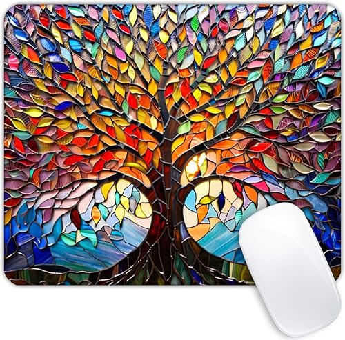 Alfombrilla de mouse personalizada con base de goma antideslizante para computadoras, portátil, oficina, escritorio, accesorios para mouse The Tree