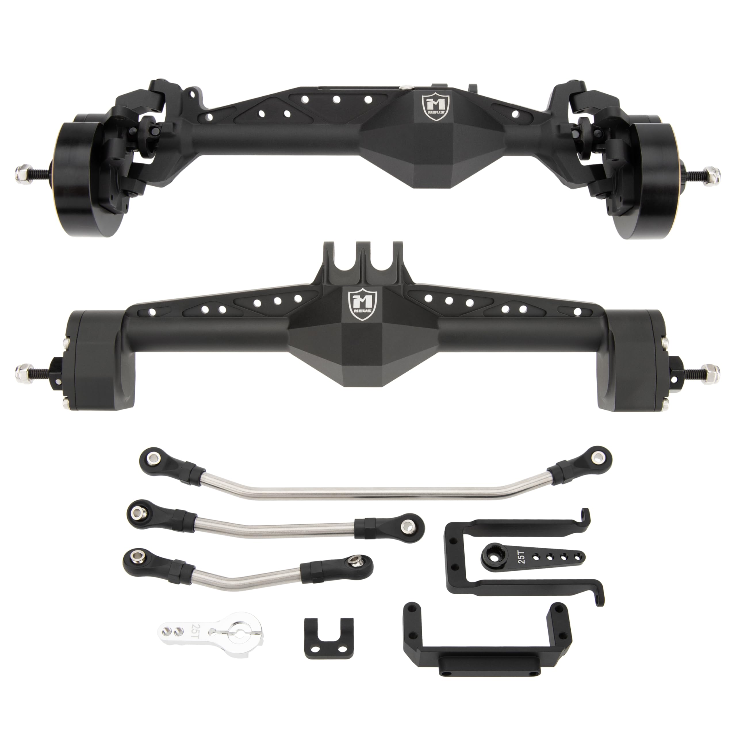 MEUS RACING Cheat Code Capra 1.9 ISO Axles Kit for Axial Capra 1.9 4X4 and DIY SCX10 SCX10 II Upgrades Parts (Black)