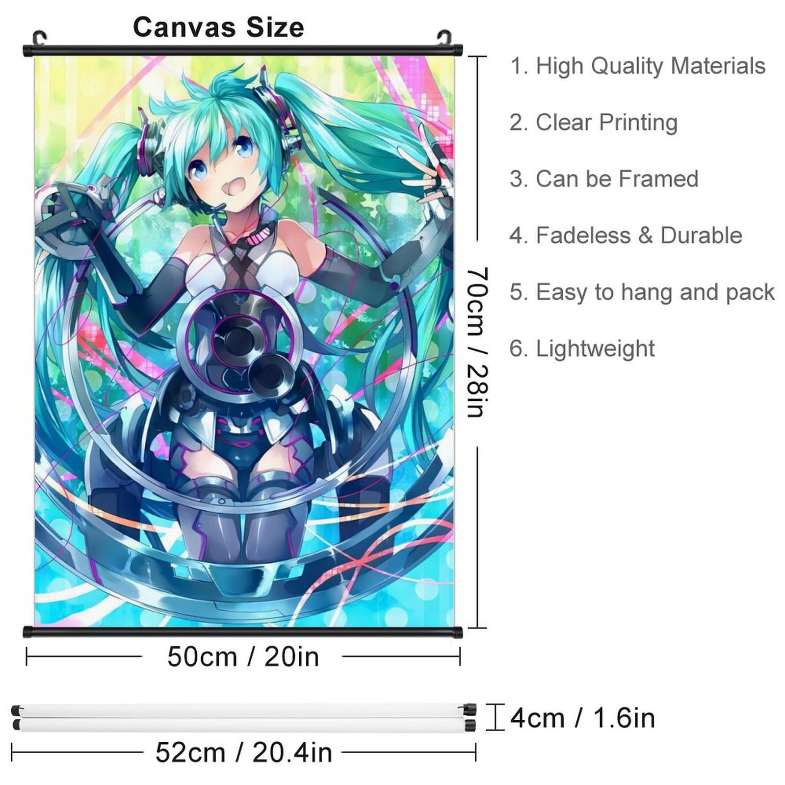 Amazon.co.jp: 初音ミク (1) ポスター掛け 壁飾り 人気 掛け軸