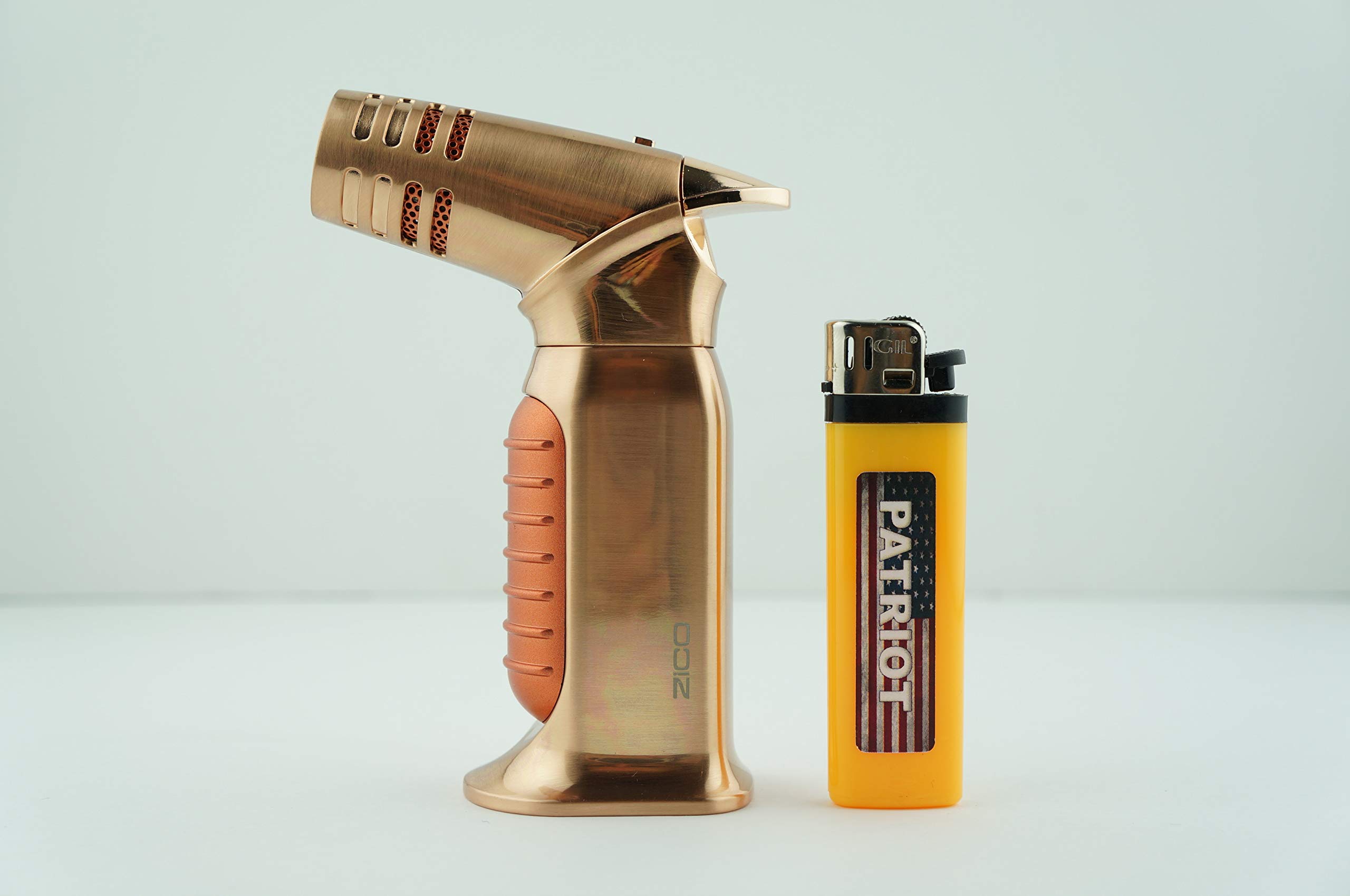 Buy 2 Items Zico (Original) Ergo Refillable Butane Adjustable Quad Jet Torch Flame Lighter with