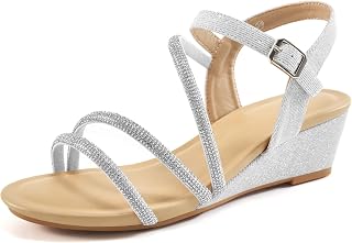 Womens Wedge Dressy Sandals: Sparkly Casual Summer Wedding Sandals for 2025