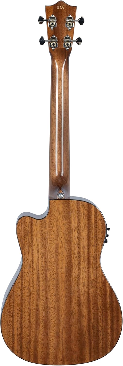 Lanikai All Solid Mahogany Baritone A/E Ukulele with Foam Case (MAS-CEB)