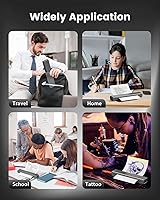 Vista 11 de Itari Impresora portátil, impresora sin tinta M08F, impresoras portátiles Bluetooth inalámbricas para viajes, compatible con impresora térmica