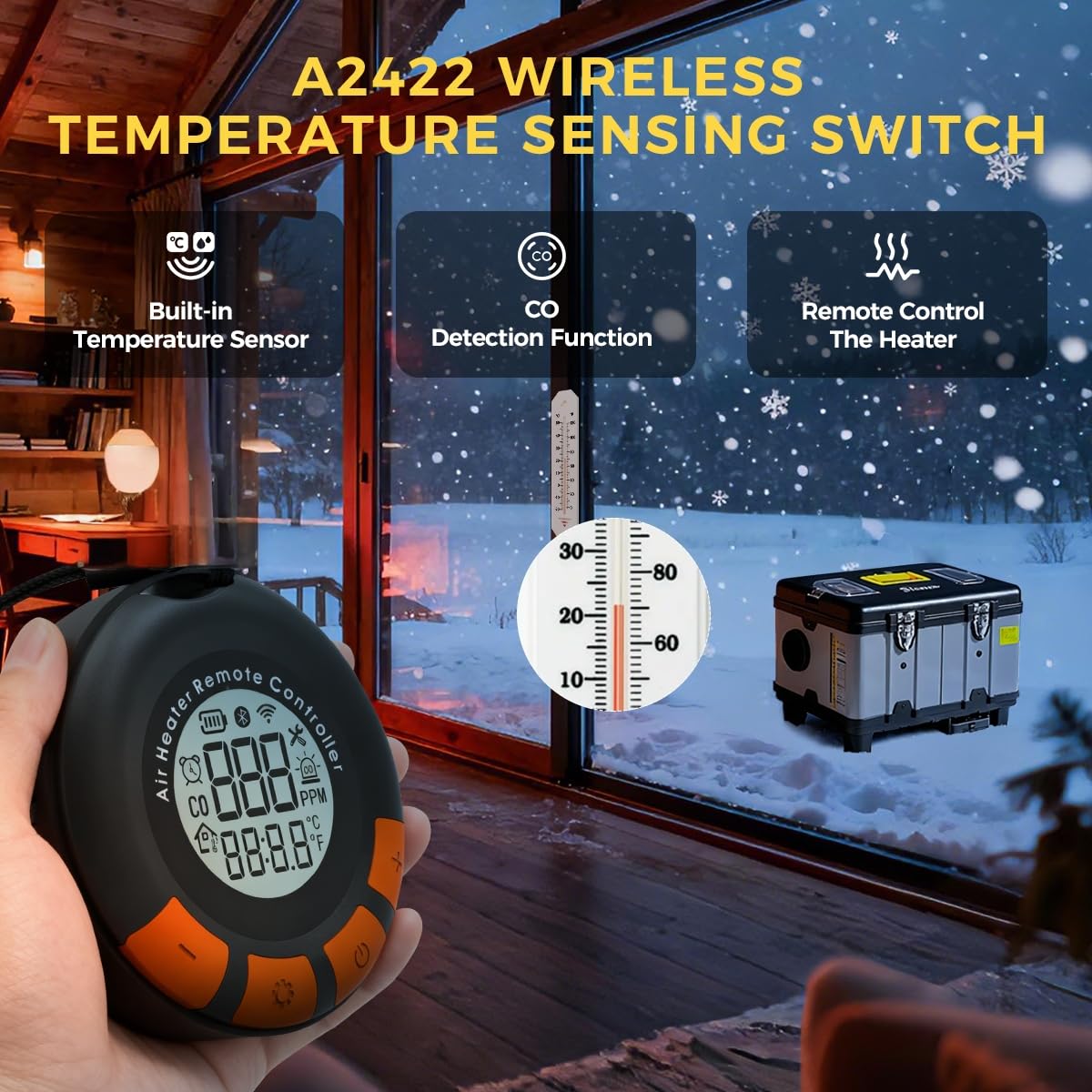 Sunster Calentador de aire diésel portátil, 8 kW, 110 – 240 V CA y 12/24 V CC TB10PRO Diesel calefactor de estacionamiento con aplicación Bluetooth y adaptador, modo plataforma de calefacción diésel