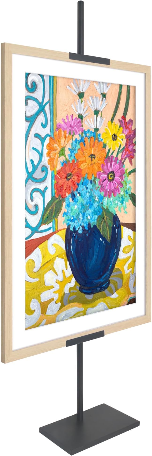 Americanflat 50x1.75 Easel Stand - Picture Frame Rack and Stand - Picture Stands for Display - Adjustable Easel Stand for Signs, Pictures, Posters and Artworks - Black