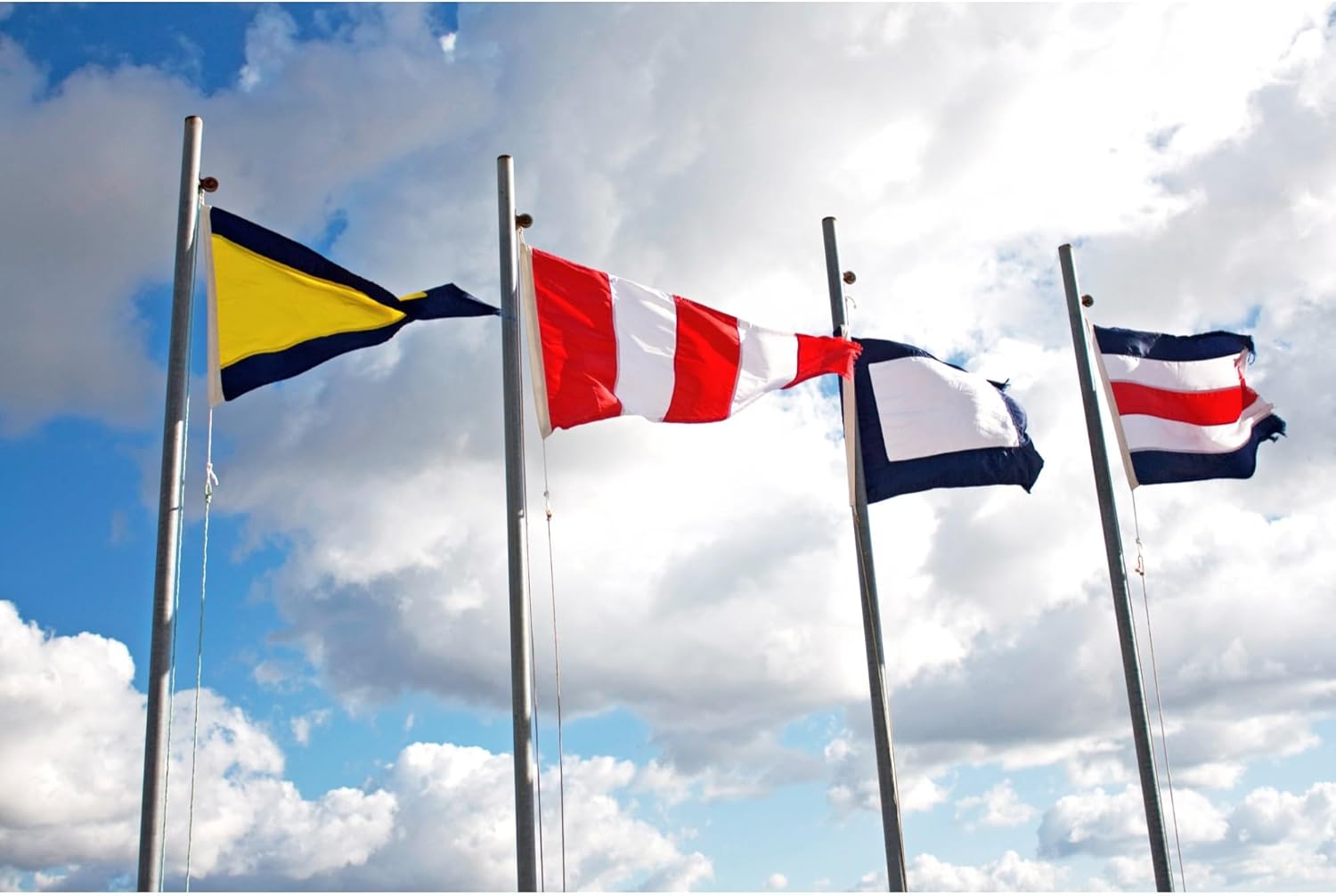 Flag and Banner International Signal Flag - Nautical Flag | Double Stitched, Durable Hardware | Made in USA - No. 14 2nd Substitute Nylon Pennant with Rope and Toggle