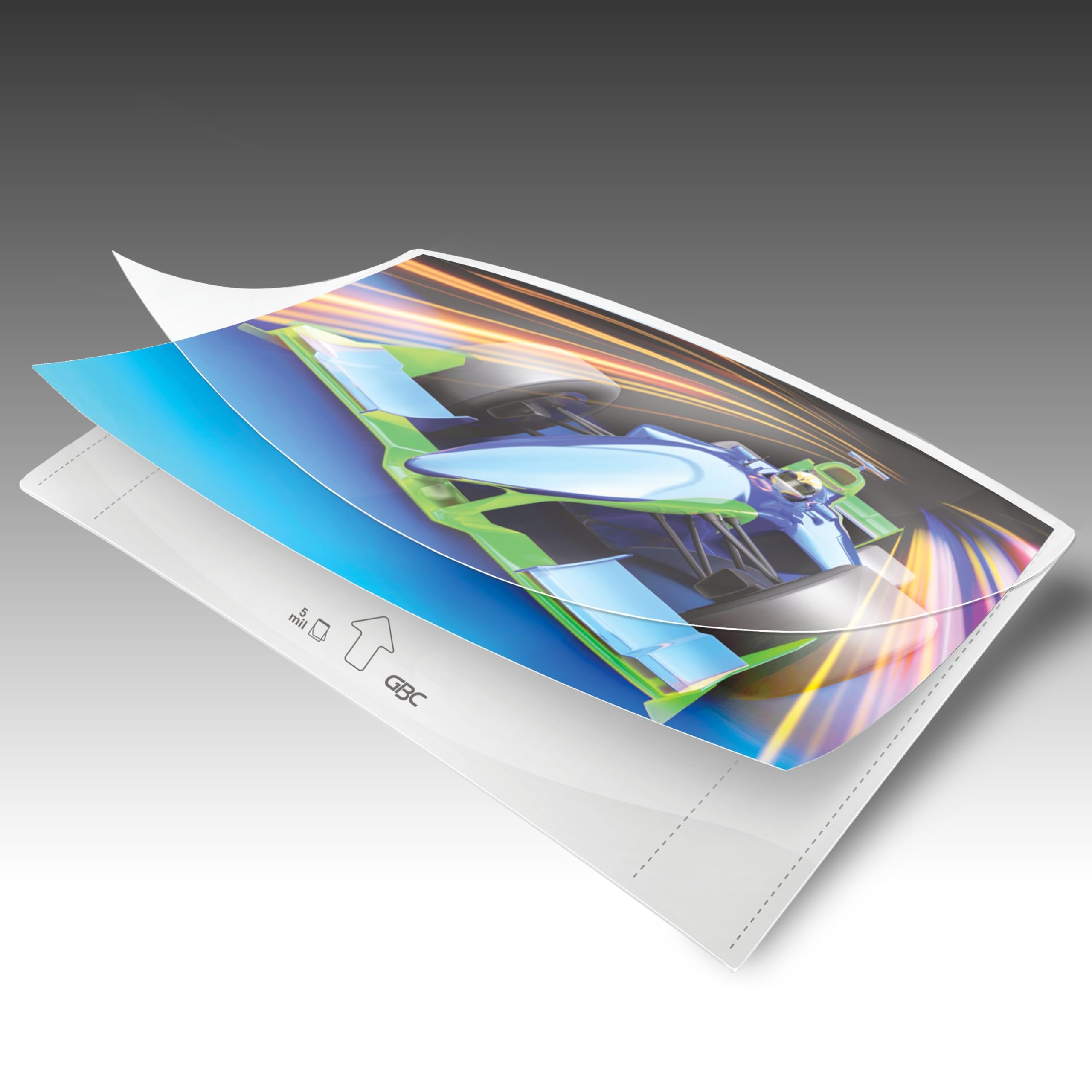 GBC Fogli di laminazione, sacchetti termici per plastificatrici da 30,5 cm, 5 mil, adatti a carta formato lettera 29,9 x 22,9 cm, velocità EZuse, 100 pezzi (WSM305100EZS)