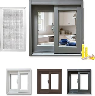 31x21" Basement Shed Sliding Window with Screen, Aluminum with Locking House Replacement Windows, Easy Glide Operation Window for Kitchen Garage Mobile Chicken Coop Rv Lofts Barns