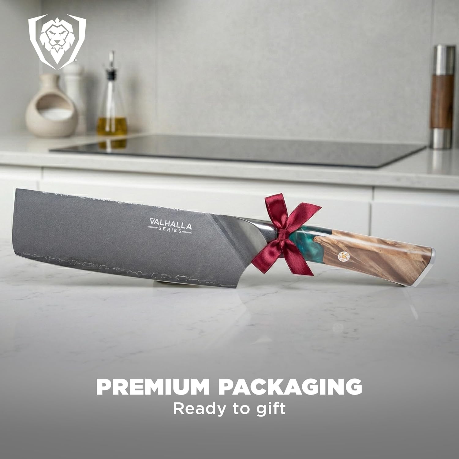 Dalstrong Nakiri Knife - 7 inch - Valhalla Series - 9CR18MOV High Carbon Steel - Vegetable Kitchen Knife - Celestial Resin & Wood Handle - Razor Sharp Asian Knife Gift- w/Sheath