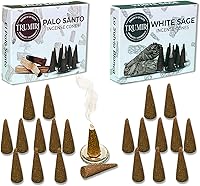 Vista 358 de TRUMIRI Incense Cones - Combo Pack of 20 Cone Incense - 10 Nag Champa + 10 Palo Santo - Insence Cones - Incense Cones Scented - Cone Incense Scents