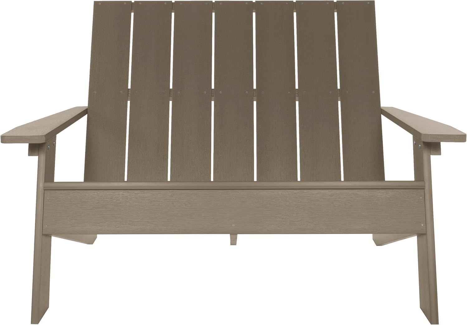 highwood Italica Modern Outdoor Adirondack Loveseat, Woodland Brown