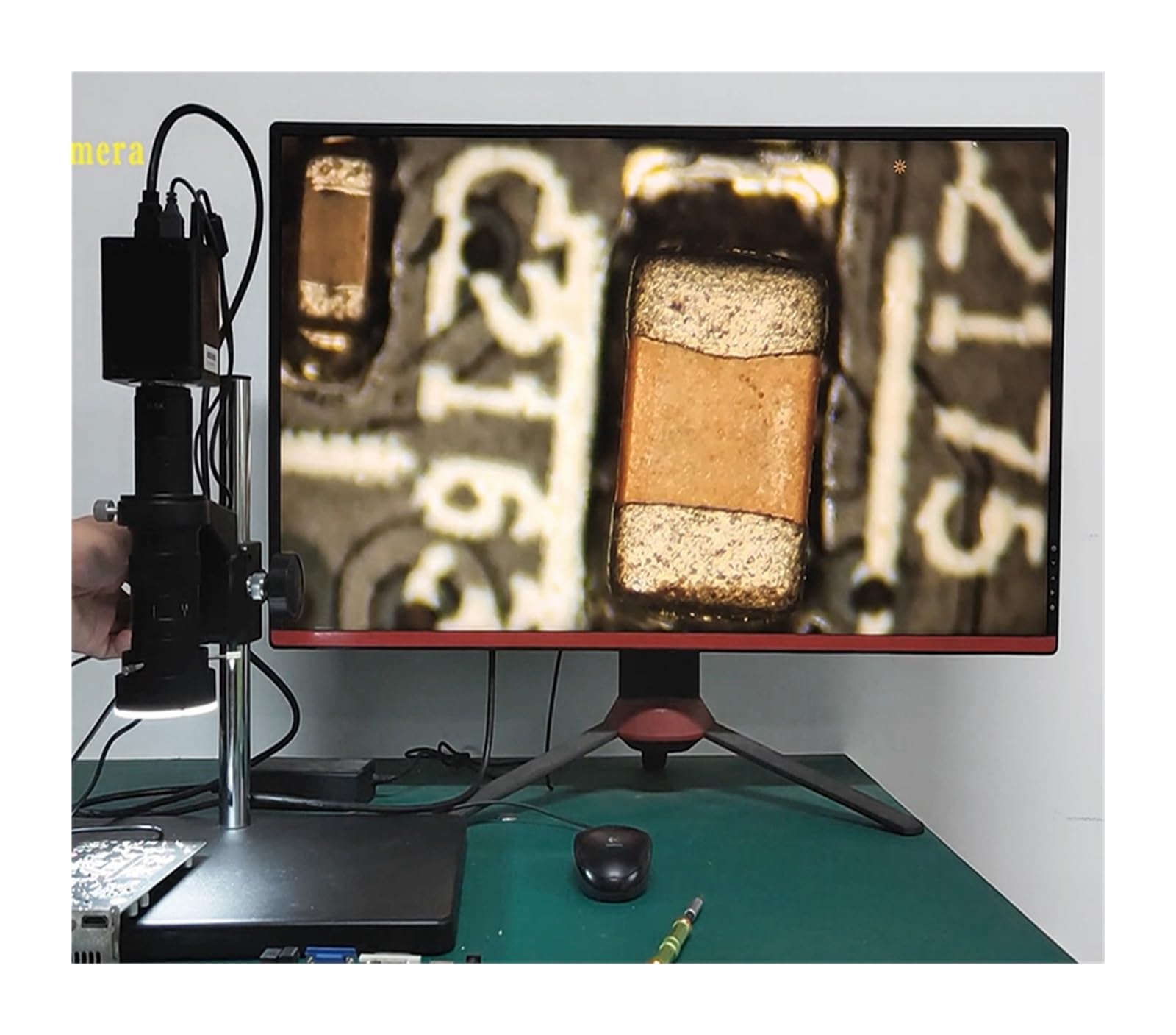 Lente de Microscopio, 1080P 60FPS IMX385 V2 WDR Industria C-Mount Cámara Microscopio 180X 0.75X .5X Lente Auxiliar 96 Anillo de luz LED