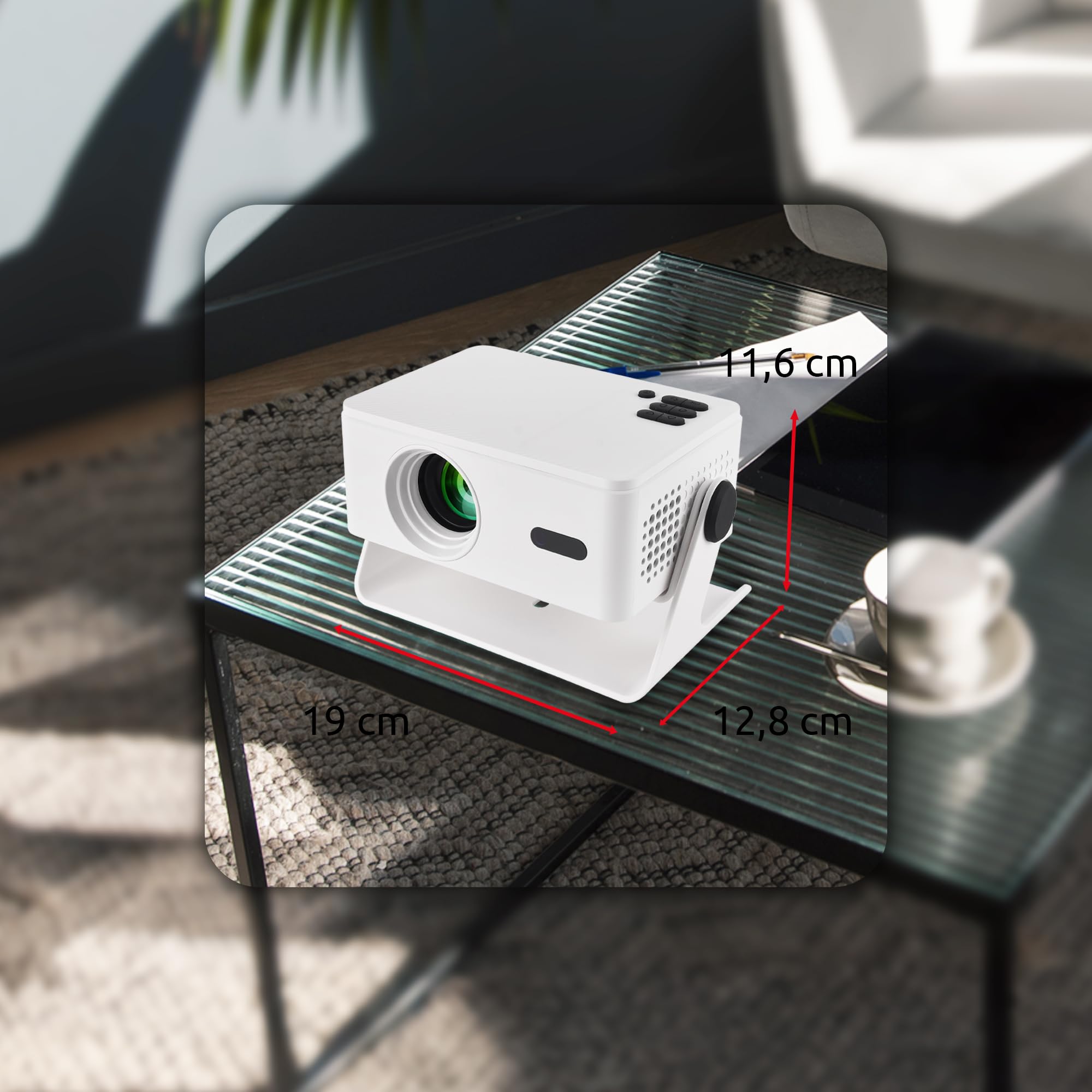 IRRADIO Videoproiettore Smart Full HD 150 ANSI Lumen | Mini Videoproiettore 4K Supporto Full HD 1080P con Android 13 e Auto Focus - Accesso diretto all'App Streaming e WiFi Dual Band