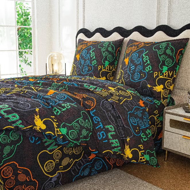 Cotton Market Bettwäsche Set 200x200 cm mit Kissenbezug Baumwoll - Bettwäsche-Sets 3 Teilig - Bettbezug und 2 Kissenbezug 70x80 cm - Hundepfoten
