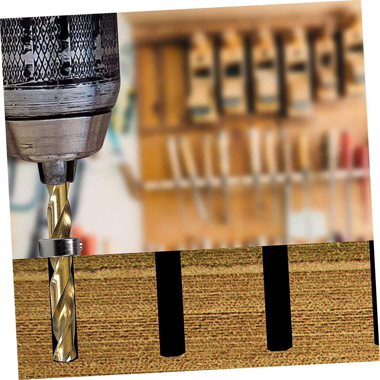 8pcs Drill Bit Collar Set Woodworking Depth Stop for Precise Drilling Assorted Stainless Steel for Consistent Depths Projects