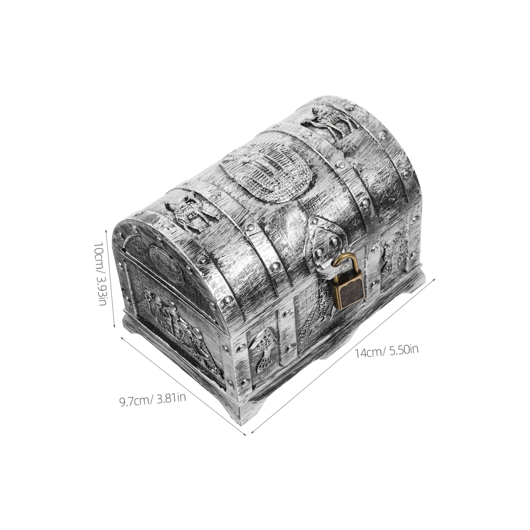 Ciieeo Boys and Girls Pirate Treasure Chest Vintage Jewelry Box for Classroom Treasure Hunts and Games for Pirate-themed Parties and Teacher Prizes