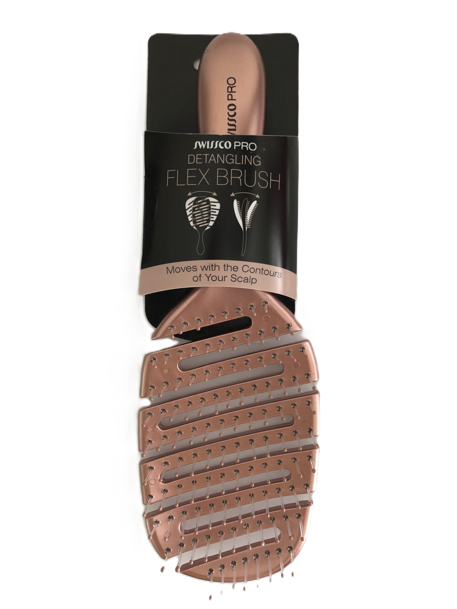 Swissco Pro - Spazzola districante flessibile, colore: oro rosa