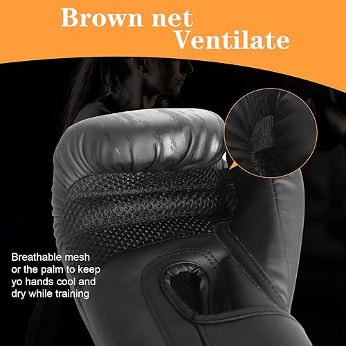 Miniatura 5 de Guantes de boxeo para hombres y mujeres, entrenamiento profesional, adecuados para boxeo, kickboxing, artes marciales mixtas, guantes de saco de