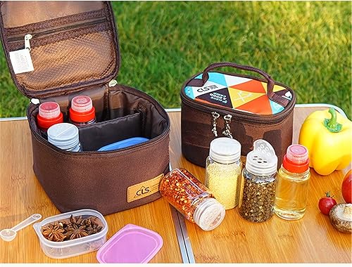 Miniatura 7 de FantasyDay 10 frascos de plástico PET para especias a prueba de humedad con tapa, para camping, picnic, cocina al aire libre, mezclador de especias,