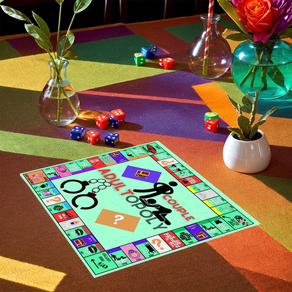 Pareja Adulto-Opoly Juego de Mesa Cita Noche Ideas Intimidad Baraja Cartas Relación Juego de Cartas para Parejas