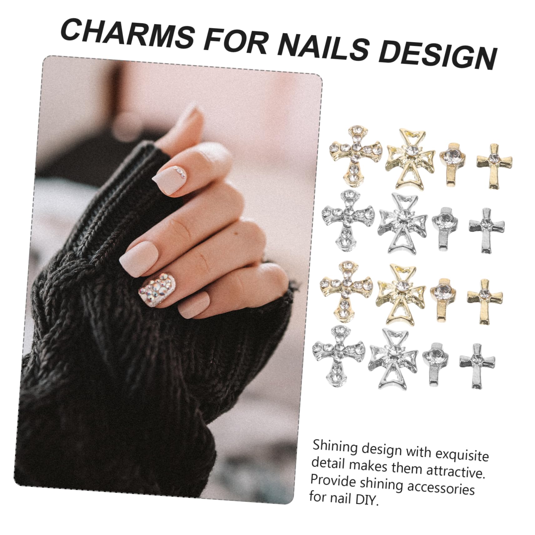 BESTYASH 320pièces Charms Pour Décorations Et Gemmes Pour Manucure De Nail Art Et