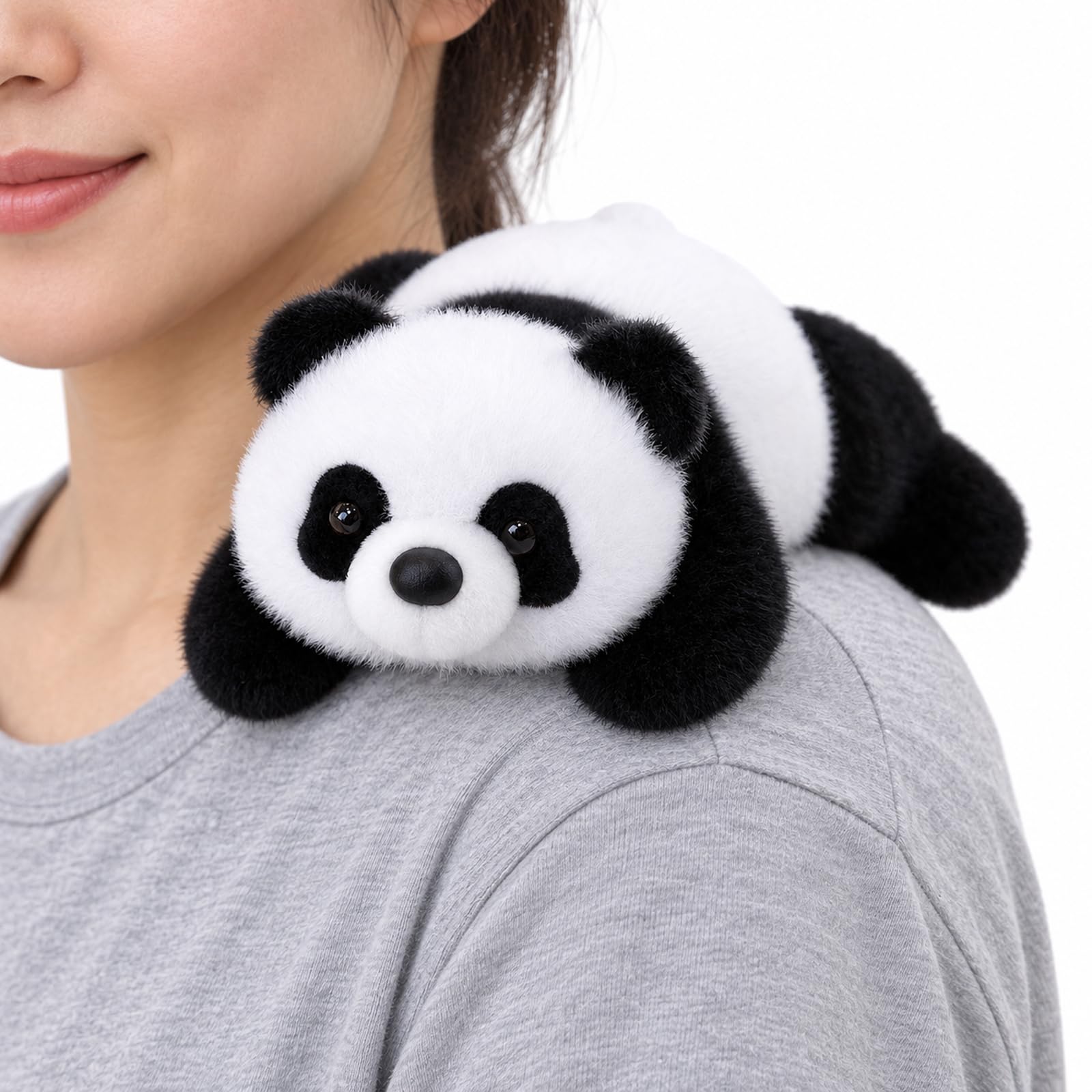 Panda Plush, 20 cm Panda Teddy for Adults, Soft Emotional Support Toy