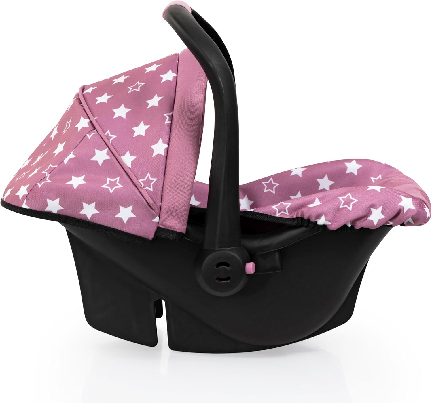 Bayer Design Deluxe Doll Car Seat with Sun Canopy, Portable Travel Carrier for 18 inch Dolls, Rocker, Carry Handle