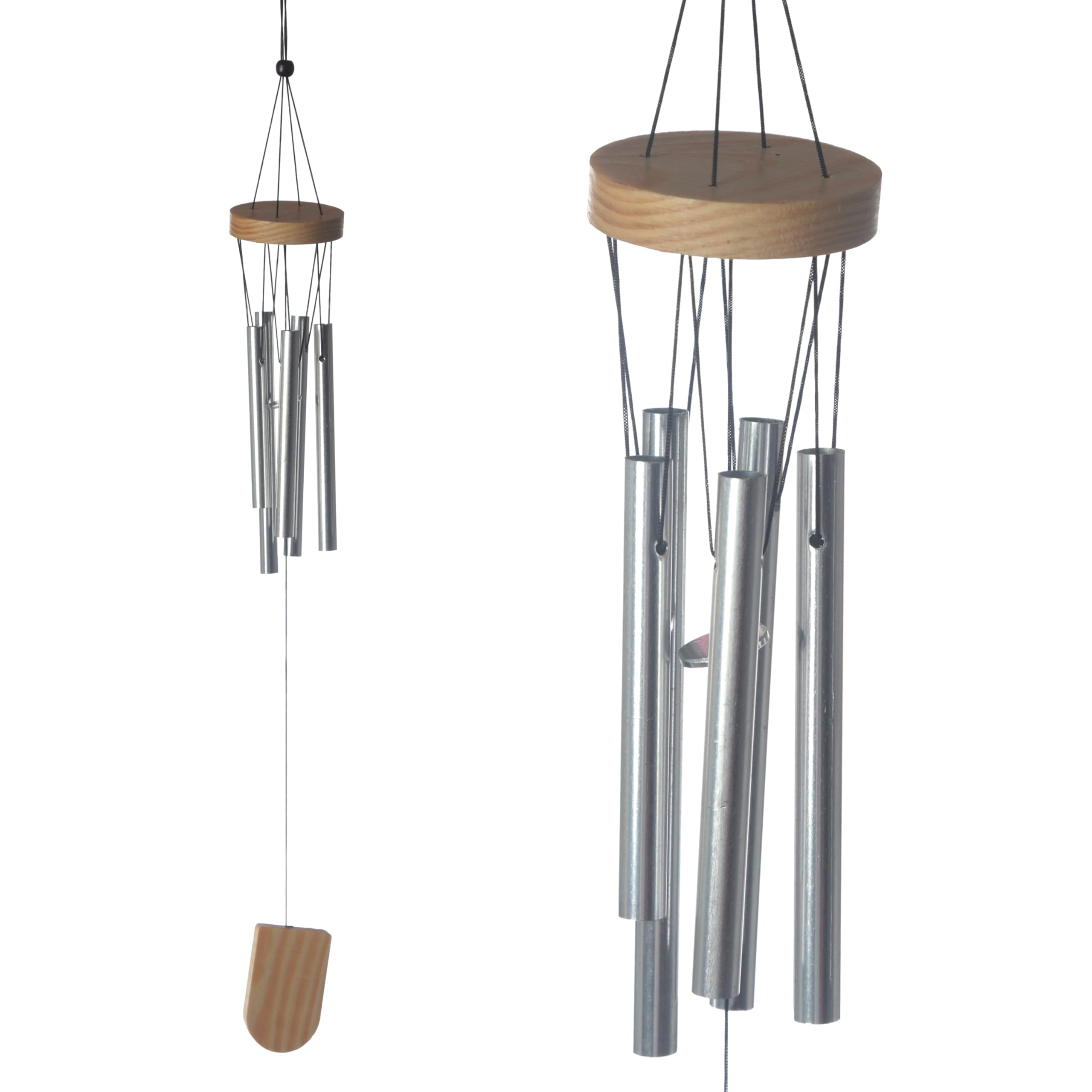 Puckator Campana a Vento con Tubi Metallici e Pendolo in Legno 37cm
