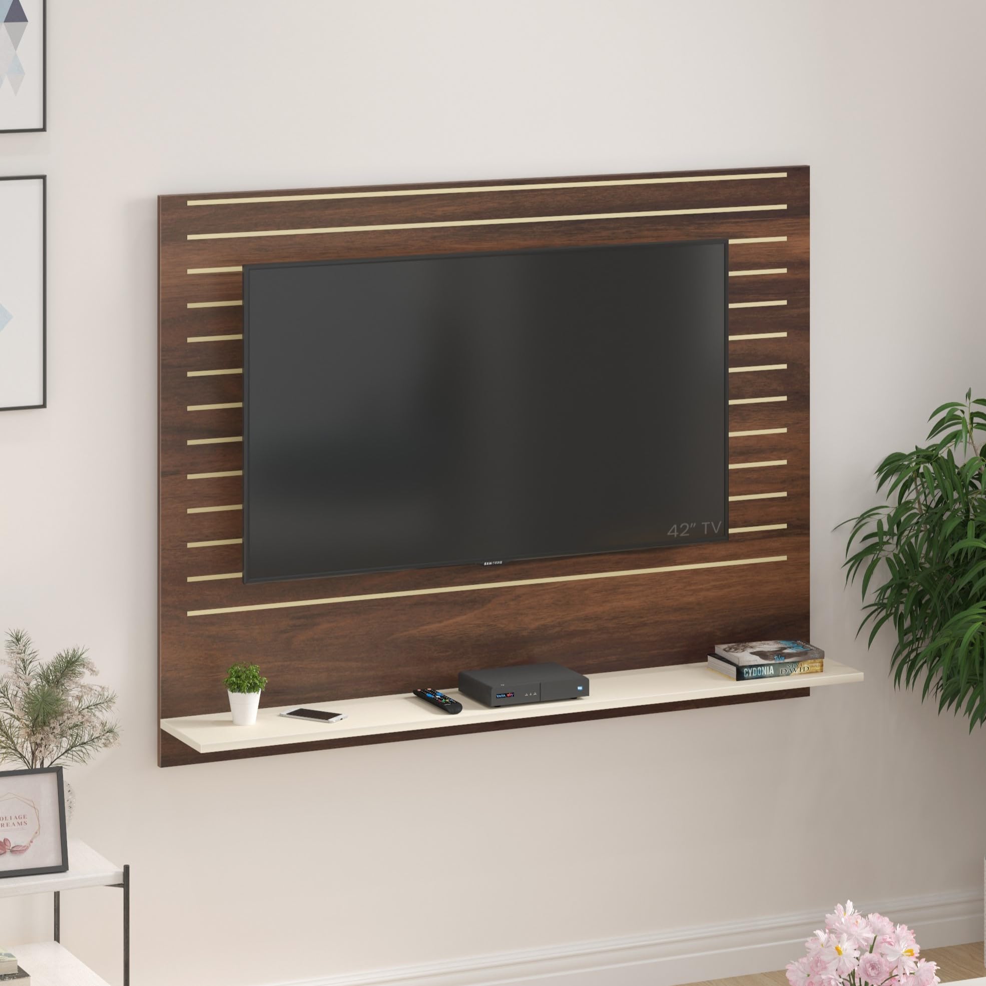 Bluewud Reyloye Standard Engineering Wood Wall Mount Tv Entertainment 