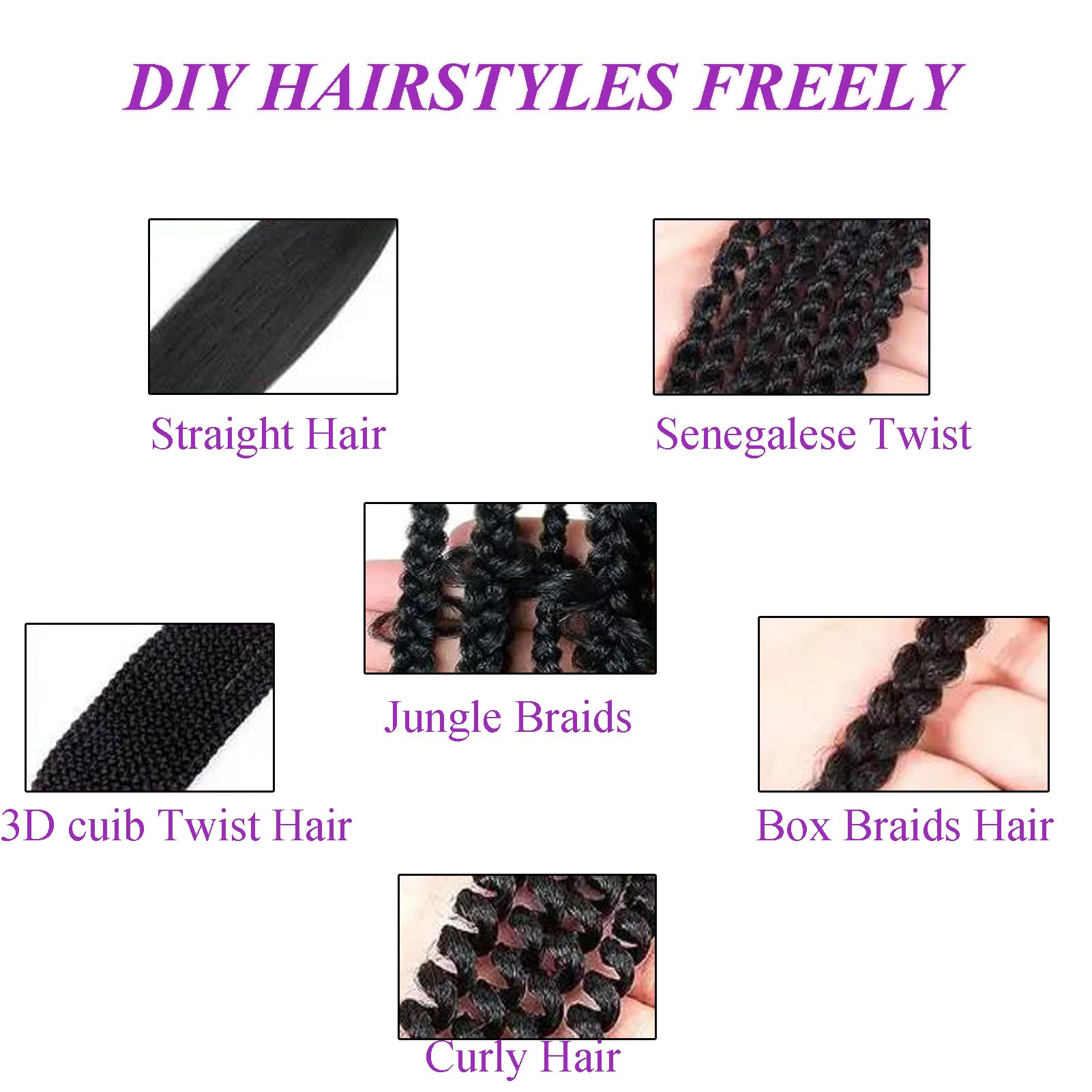 Synthetic Yaki Braiding Hair Ponytail Pre-Stretched Braiding Hair Extensions Easy Braids Hairpieces Crochet Straight Hair 26 inch 3 packs/lot (#Pink - Image 4