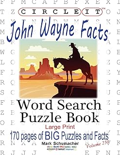 Circle It, John Wayne Facts, Word Search, Puzzle Book