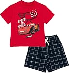 Disney Garçons Mickey Mouse Plaid Short Set avec Tee