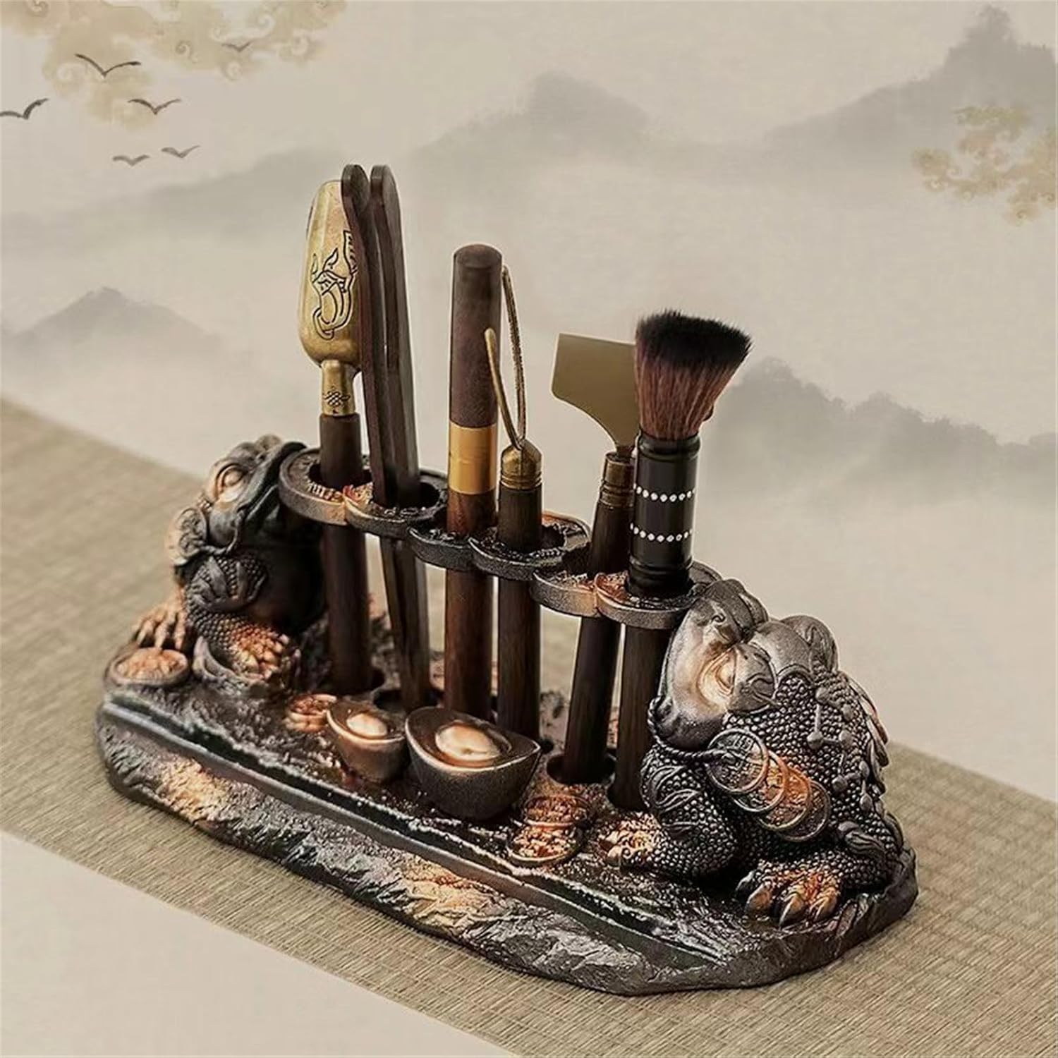 Tea Ceremony Kung Fu Tea Set Supplies Tea Clips Tea Knife Tea Cup Holder Tea Making Tools Accessories-Color4