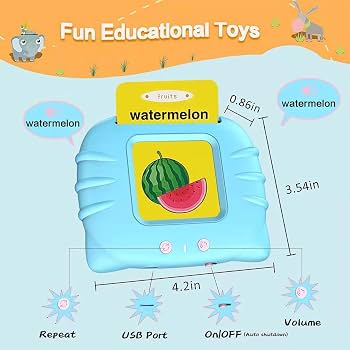 Sharplace Livre Audio Éducatif Anglais – Jouet Parlant Interactif Pour Enfants 3-6 Ans, Mode Quiz