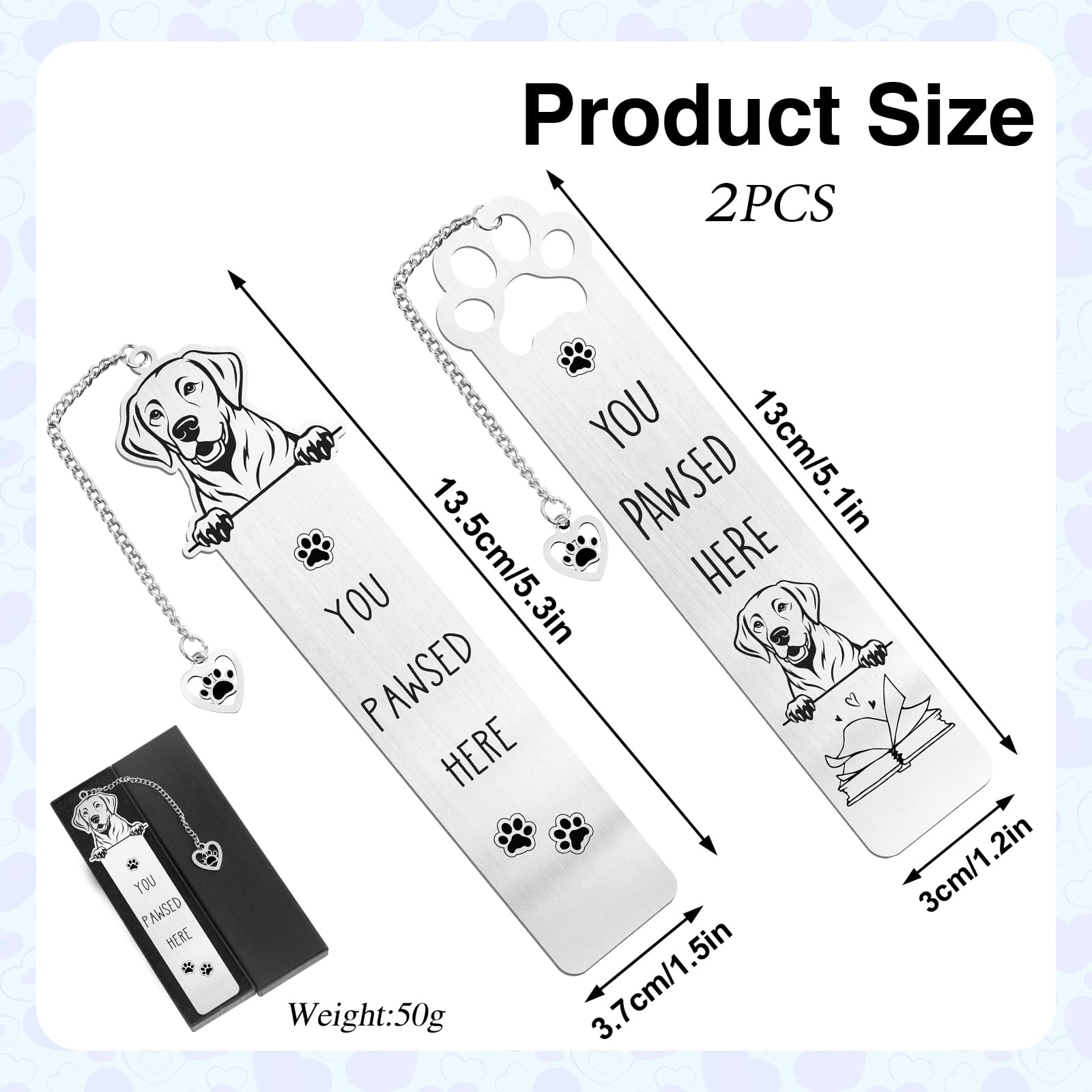 Labrador Funny Dog Bookmark Gift - Shejdgart 2PCS Funny Bookmark for Labrador Retriever Lovers Unique Dog Mom Book Mark Birthday Gifts for Puppy Lovers Bookworm Nerd Women Friends Pet Owners Coworker