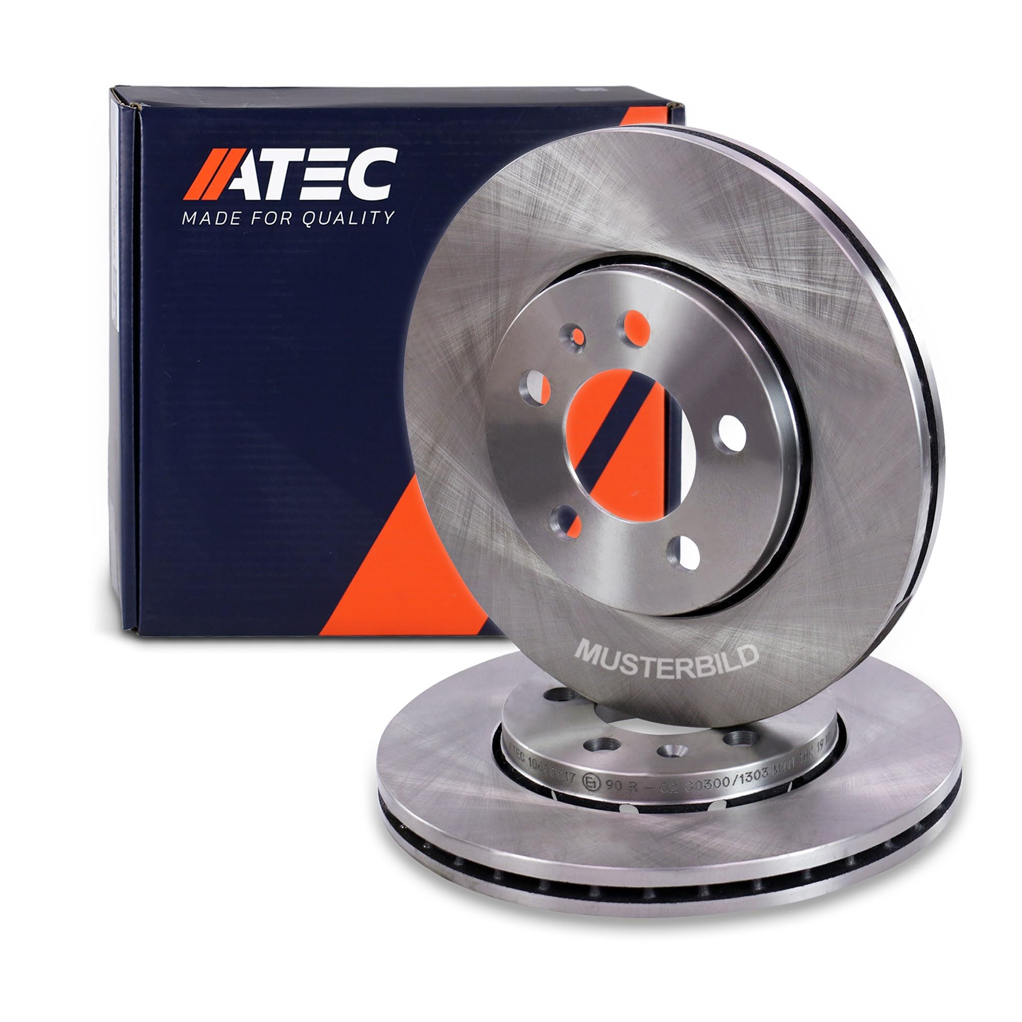 ATEC Germany 2x dischi freno posteriori Ø 330 mm ventilati