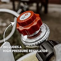 Vista 6 de GasOne - Quemador de propano de 200K BTU - Estufa de propano de alta resistencia - Quemador para exteriores con regulador ajustable de 0-20 psi